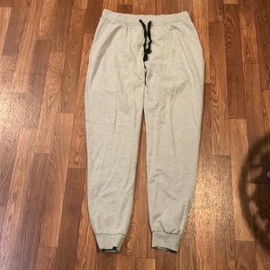 light grey jogger sweatpants with pockets